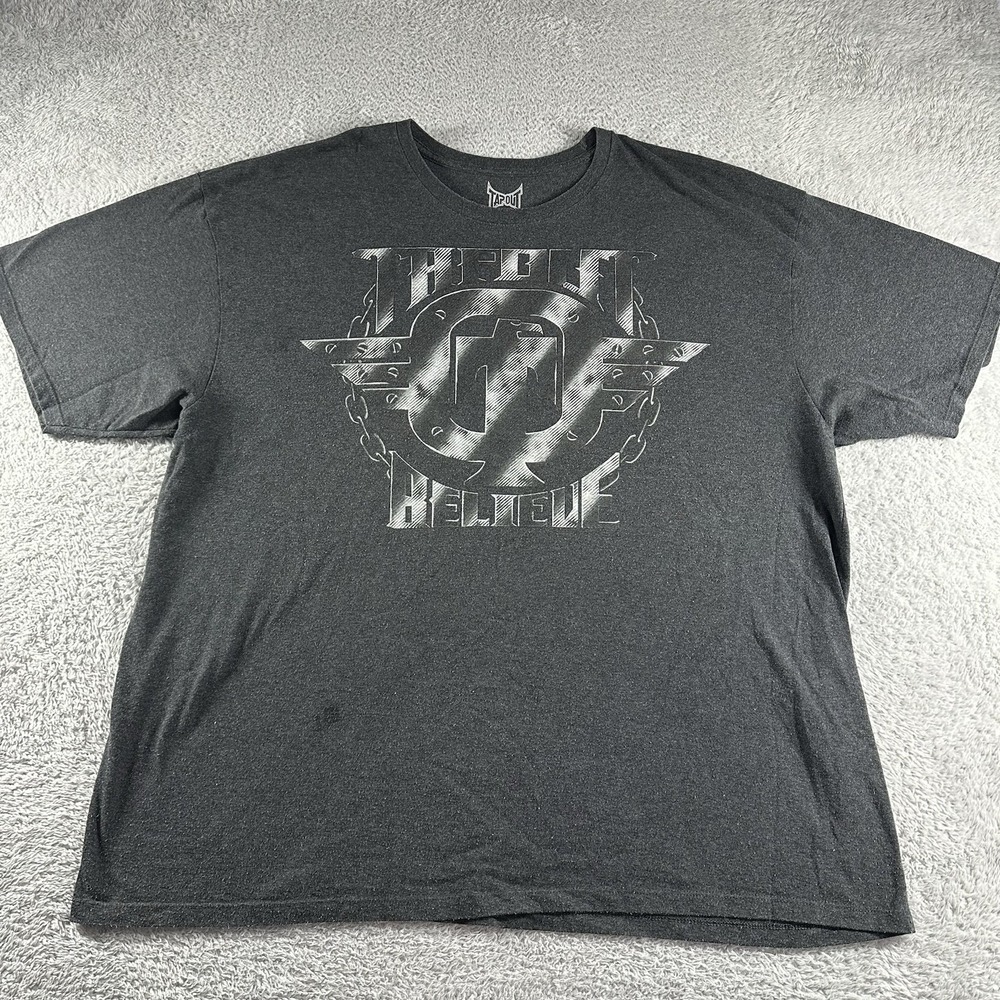 Tapout Shirt Mens‎ 4XB Big Tall Dark Gray MMA Fighting Streetwear Y2K Eagle